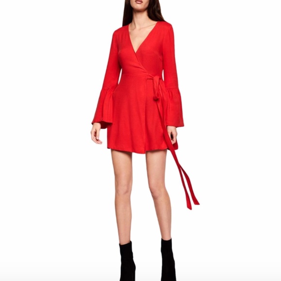 NWT BCBGENERATION WOMENS BELL SLEEVES  WRAP Dress - Picture 3 of 6